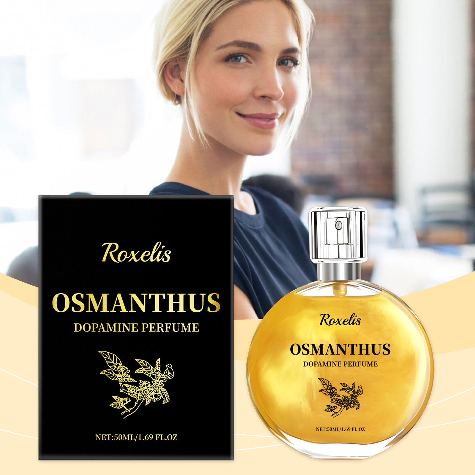Perfume Fragrance Moisturizer - Roxelis Osmanthus Gold Plated Perfume Lasting