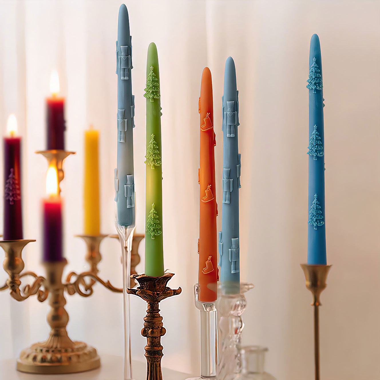 Christmas Long Candle Silicone - Perfume Fragrance Oils For Candles บทวิจารณ์และราคา