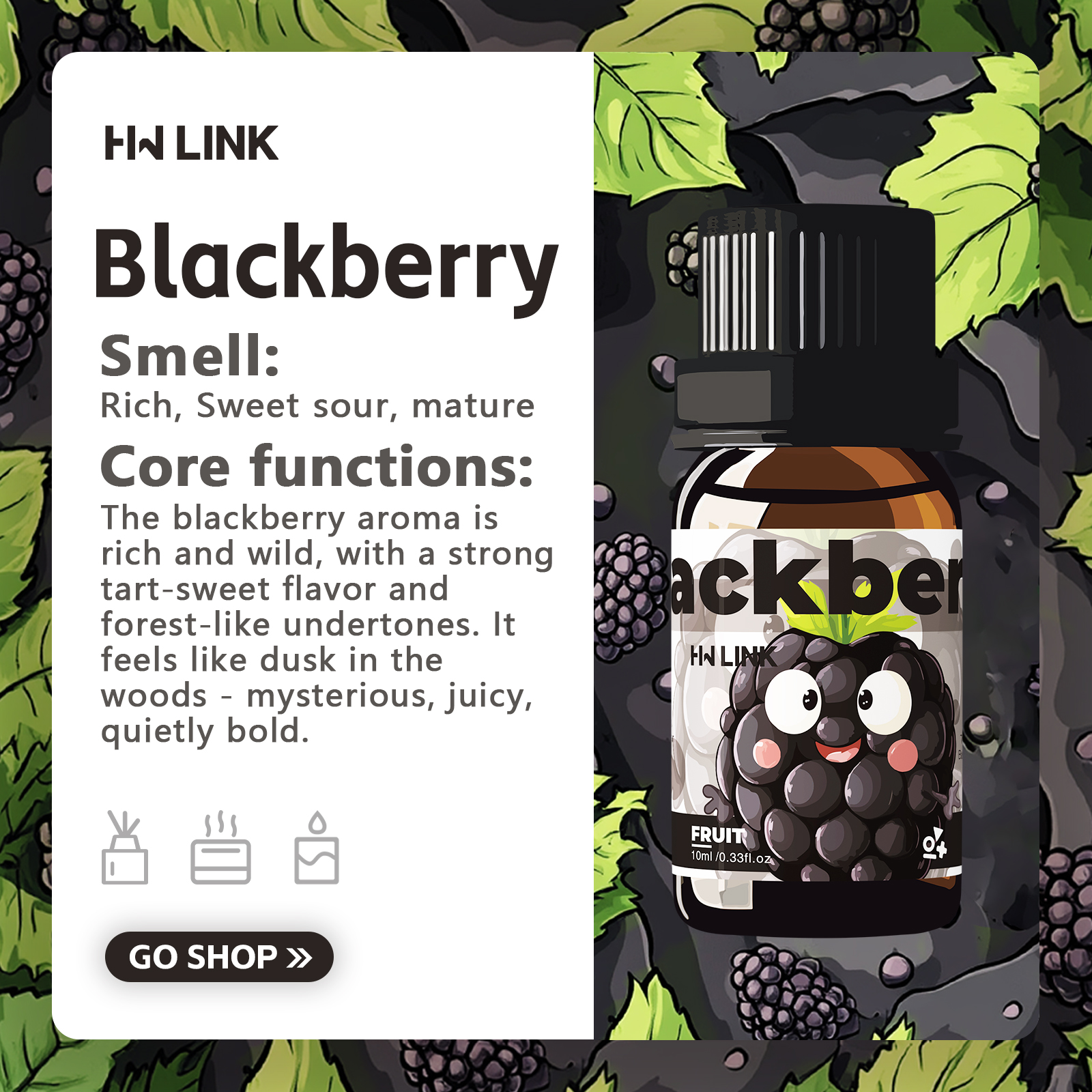 Blackberry Essential Oil Black - Perfume Fragrance Making บทวิจารณ์และราคา