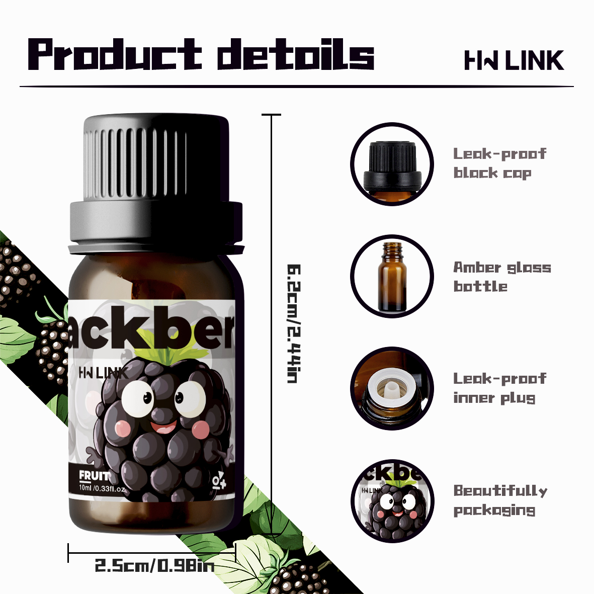 Blackberry Essential Oil Black - Perfume Fragrance Making บทวิจารณ์และราคา