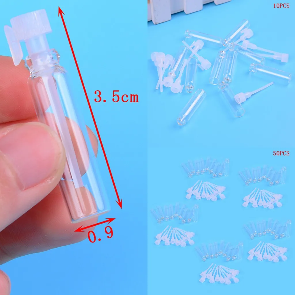 50PCS 1ml Portable Mini Glass  - Perfume Fragrance Lab บทวิจารณ์และราคา