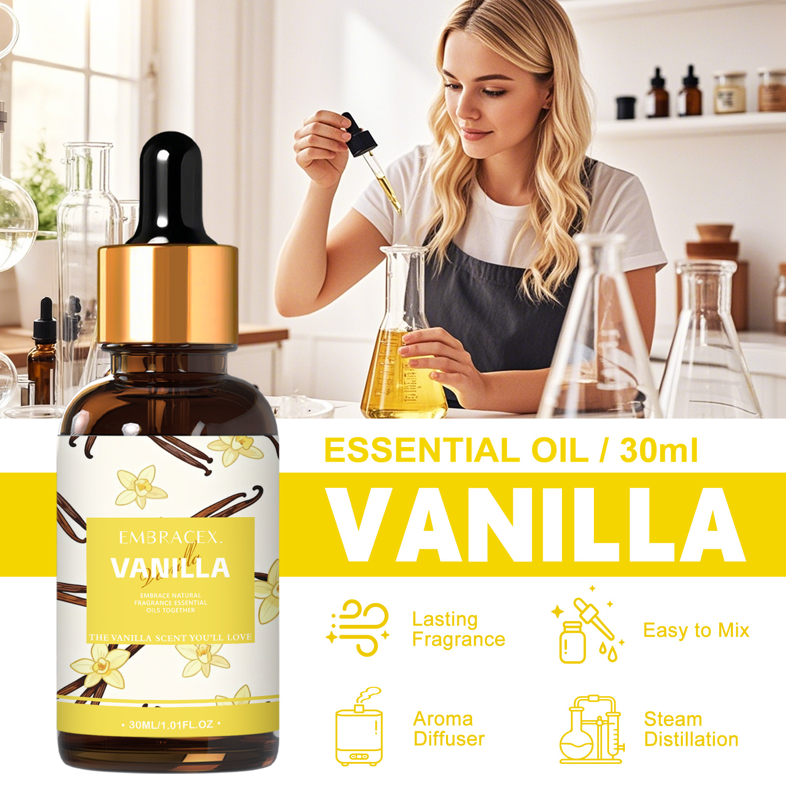 30ml Vanilla Essential Oil Per - Vanilla Perfume Oil บทวิจารณ์และราคา