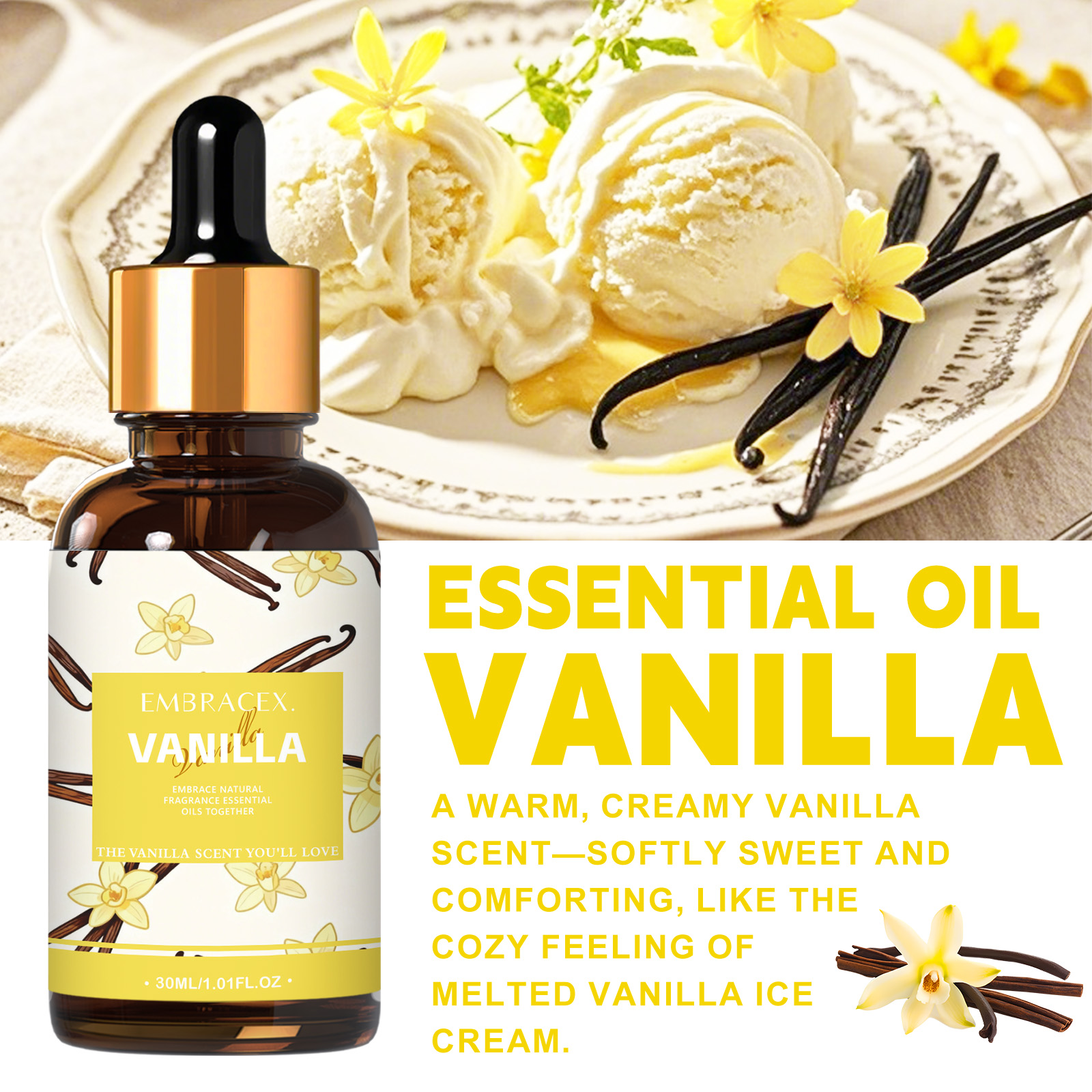 30ml Vanilla Essential Oil Per - Vanilla Perfume Oil บทวิจารณ์และราคา