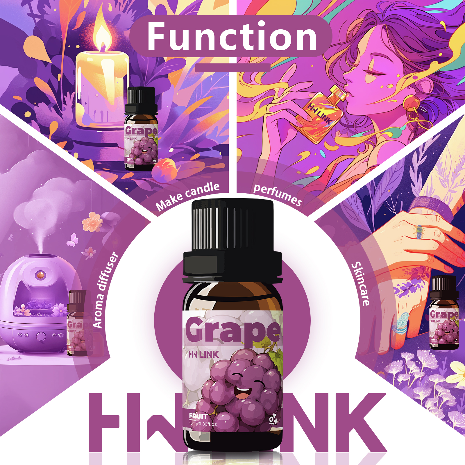 Grape Essential Oil 10ml Perfu - Perfume Fragrance Oils For Candles บทวิจารณ์และราคา