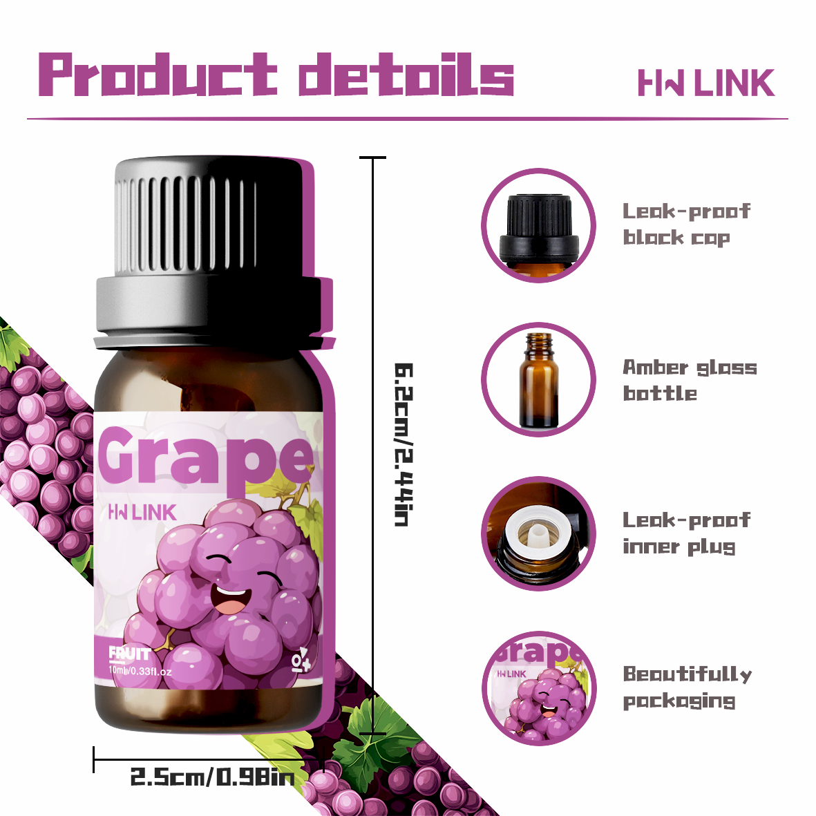 Grape Essential Oil 10ml Perfu - Perfume Fragrance Oils For Candles บทวิจารณ์และราคา