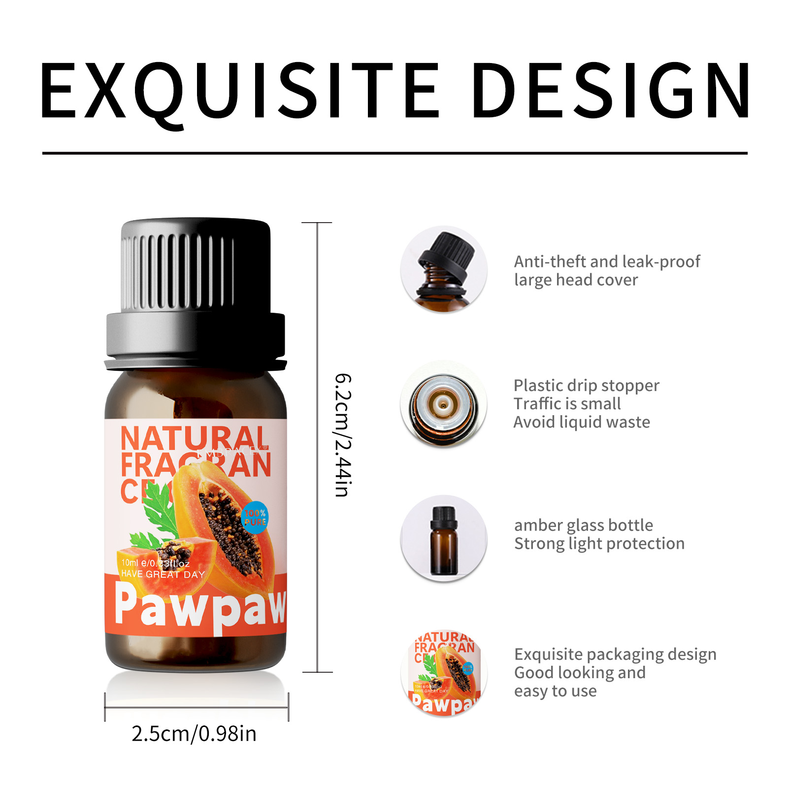 10ml Pawpaw Essential Oil Frui - Perfume Fragrance Oils For Candles บทวิจารณ์และราคา