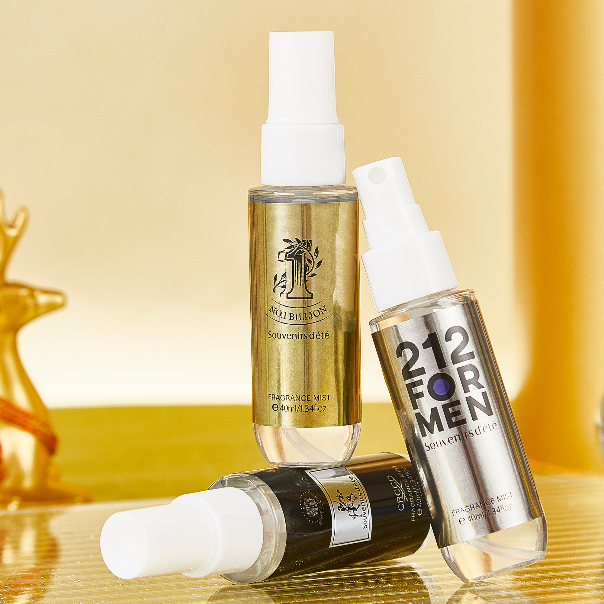 4pcs black gold men's perfume, - Perfume Fragrance Hair Spray บทวิจารณ์และราคา