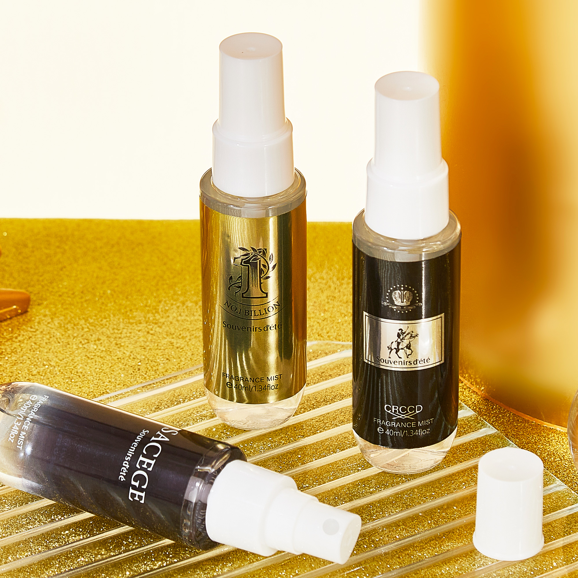 4pcs black gold men's perfume, - Perfume Fragrance Hair Spray บทวิจารณ์และราคา