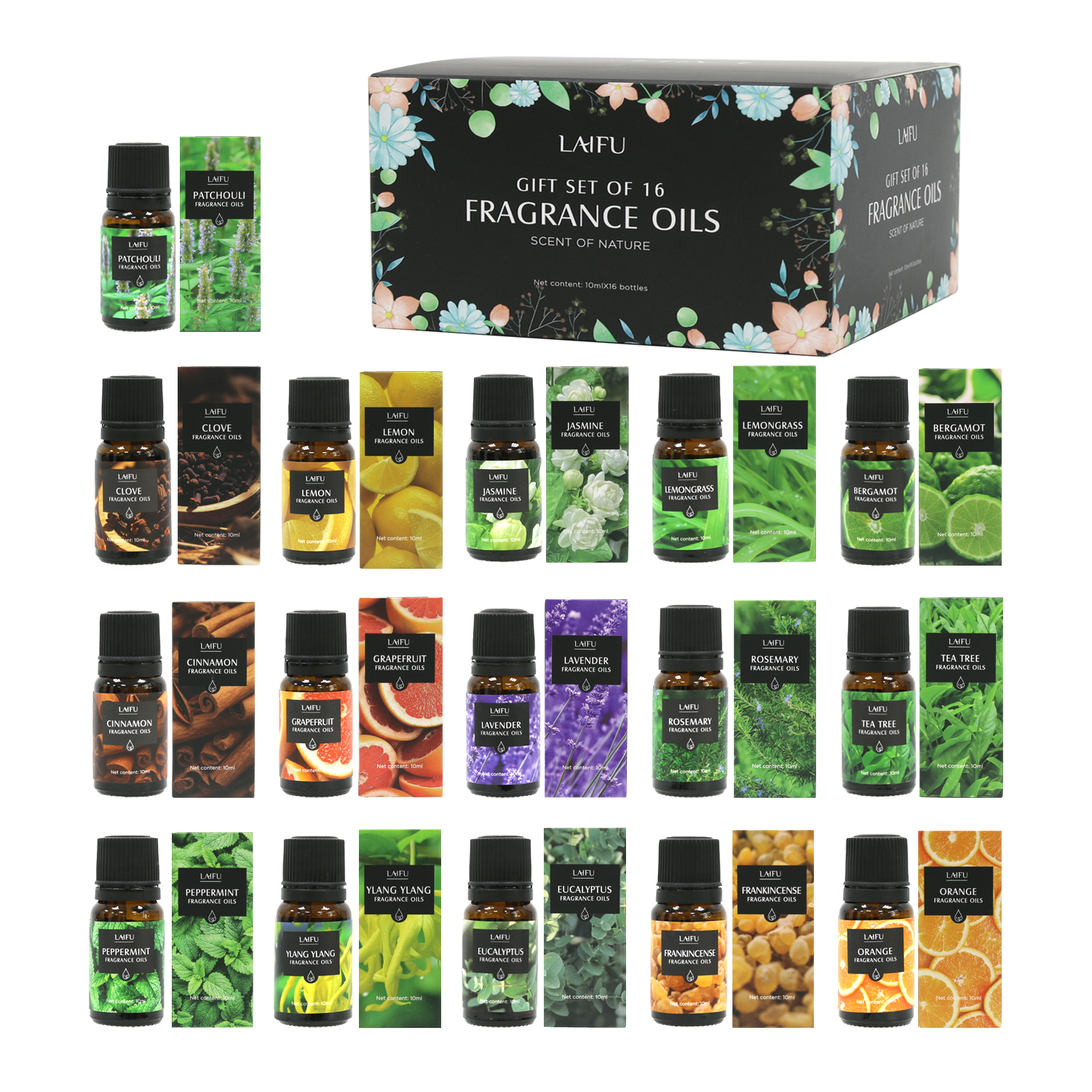 16x10ml Essential Oils Set for - Perfume Fragrance Oils For Candles บทวิจารณ์และราคา