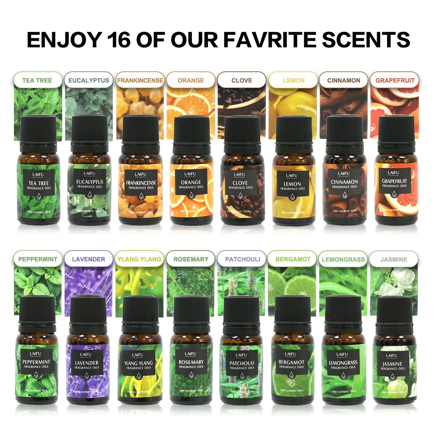 16x10ml Essential Oils Set for - Perfume Fragrance Oils For Candles บทวิจารณ์และราคา