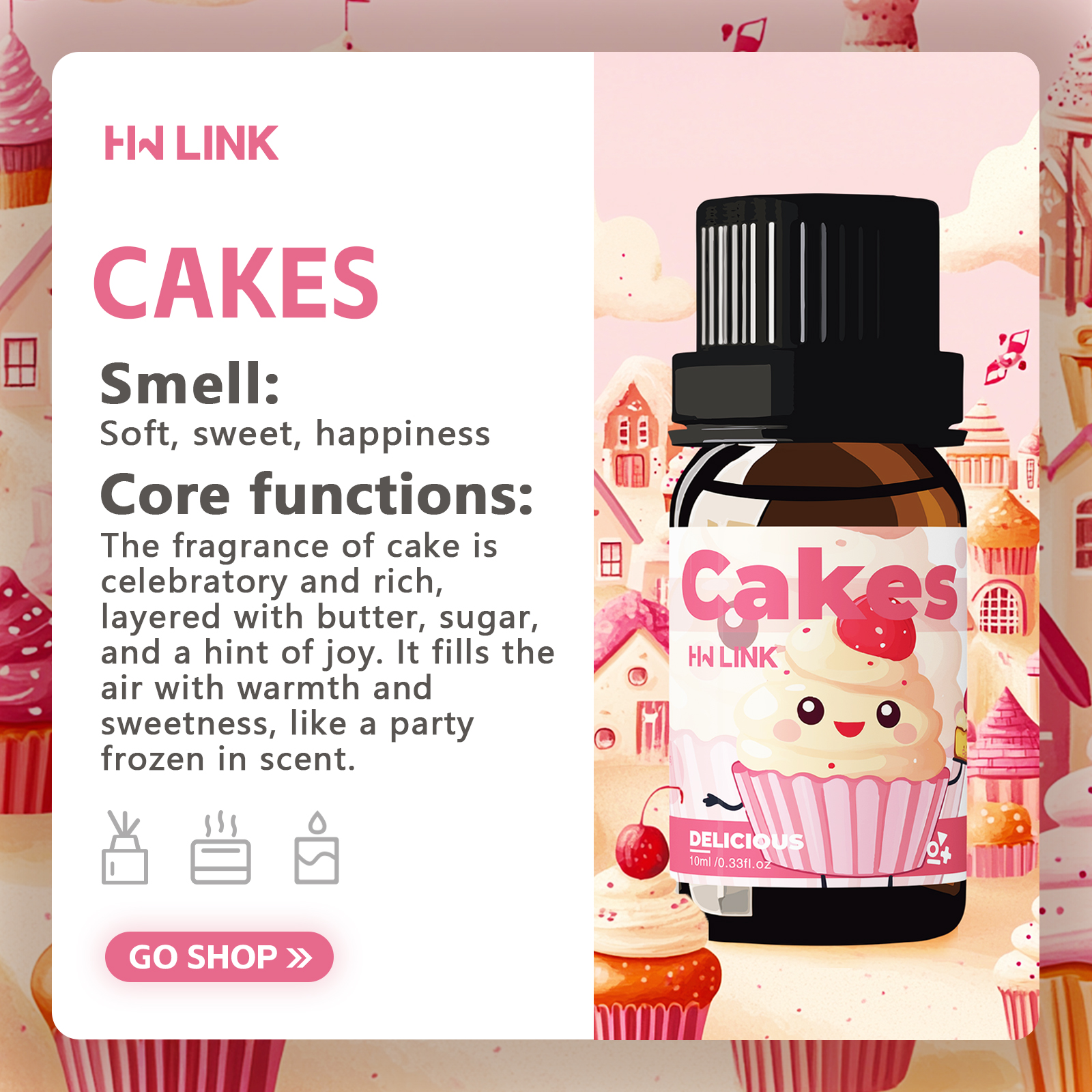 10ml Cakes Essential Oils Perf - Perfume Fragrance Oils For Candles บทวิจารณ์และราคา