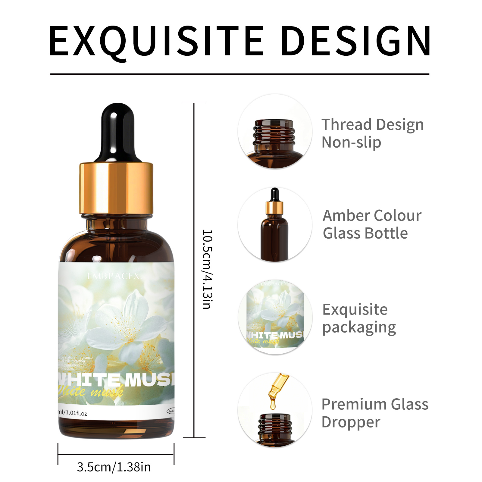 30ml White Musk Essential Oil  - Perfume Fragrance Oils For Candles บทวิจารณ์และราคา