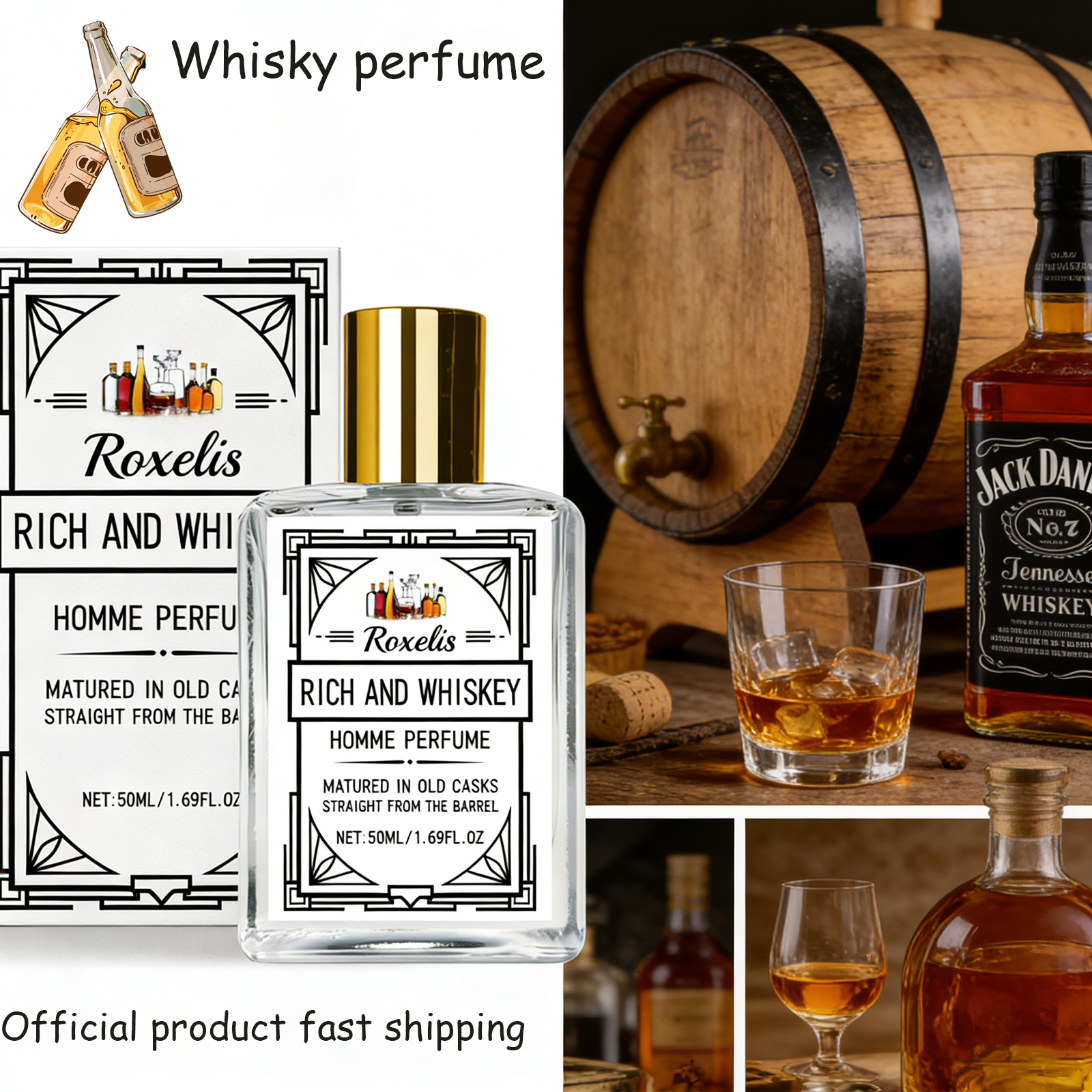 Roxelis 50ml Charm Whisky Men' - Perfume Fragrances บทวิจารณ์และราคา