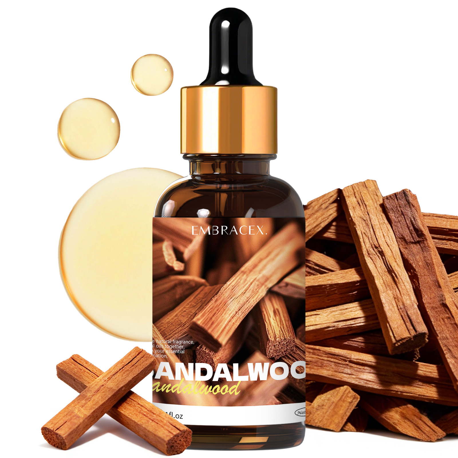 30ml Sandalwood Natural Plant  - Perfume Fragrance Oils For Candles บทวิจารณ์และราคา