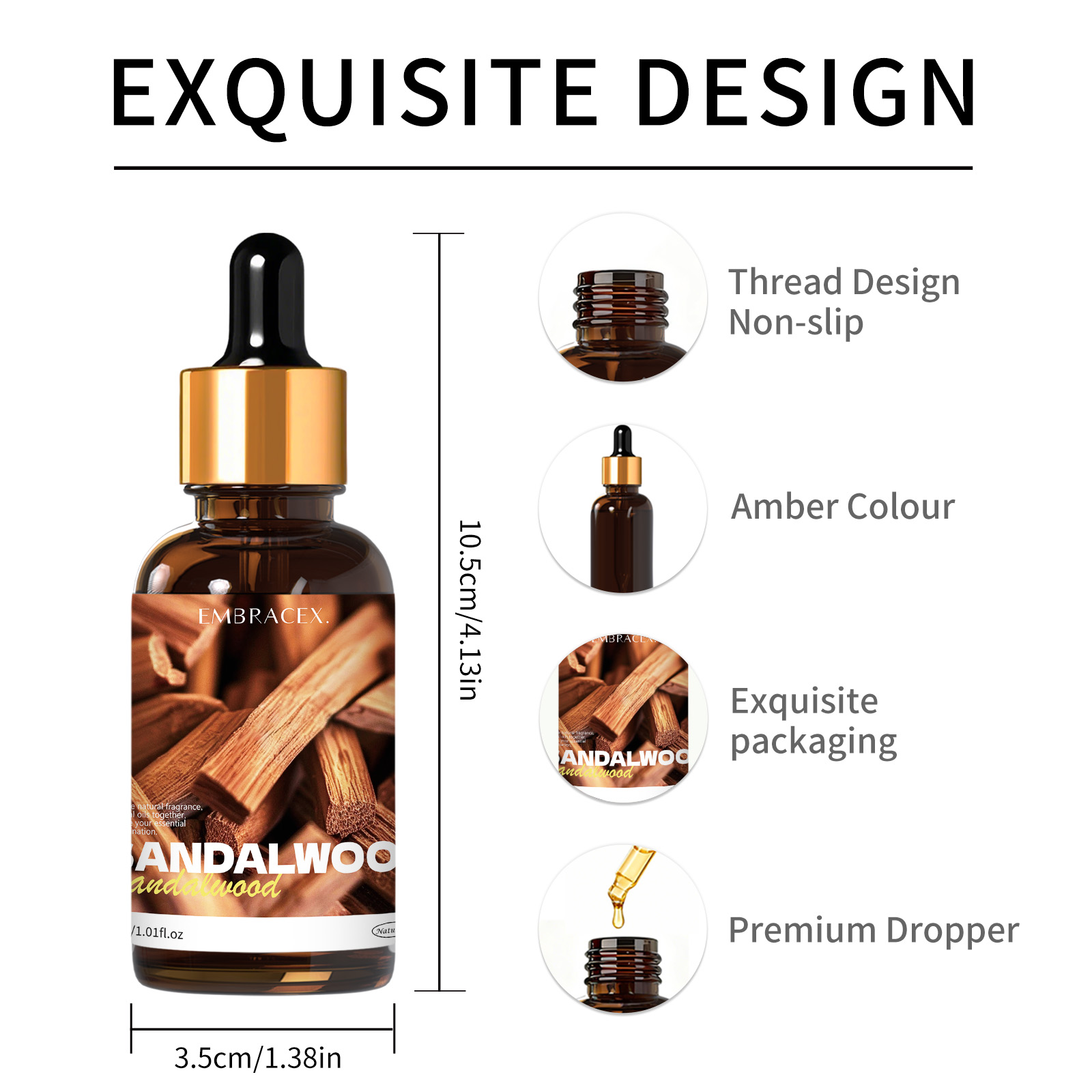 30ml Sandalwood Natural Plant  - Perfume Fragrance Oils For Candles บทวิจารณ์และราคา